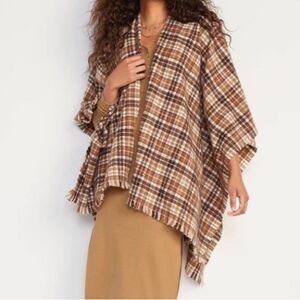 Old Navy Flannel Poncho Women’s One Size